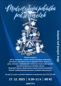 Modrotisková pohádka pod stromeček – akce pro seniory