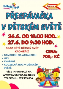 Přespávačka v Dětském světě 