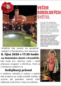 Večer sokolských světel - Světýlkový průvod