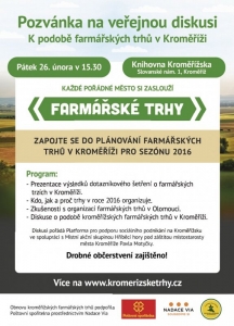 Obnova farmářských trhů v Kroměříži