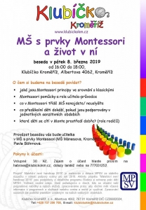 Beseda: MŠ s prvky Montessori a život v ní