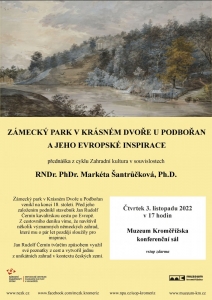 Zámecký park v Krásném Dvoře u Podbořan a jeho evropské inspirace