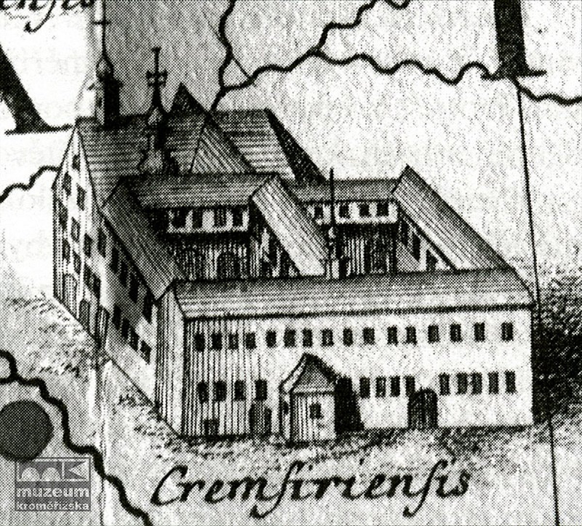 Františkánský klášter v Oskoli, 1737 | Zdroj: Muzeum Kroměřížska