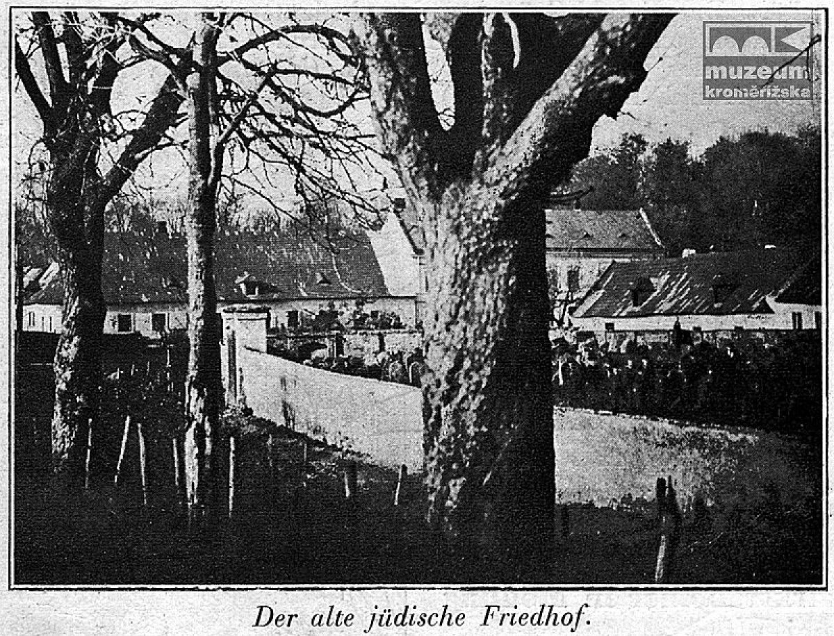 Starý židovský hřbitov před zrušením 1882 | Zdroj: Muzeum Kroměřížska