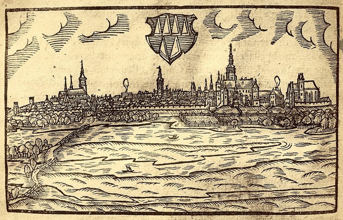 Kroměříž roku 1592 pohledem Jana Willenbergera, Zrcadlo, faksimile 1993 | Zdroj: Muzeum Kroměřížska