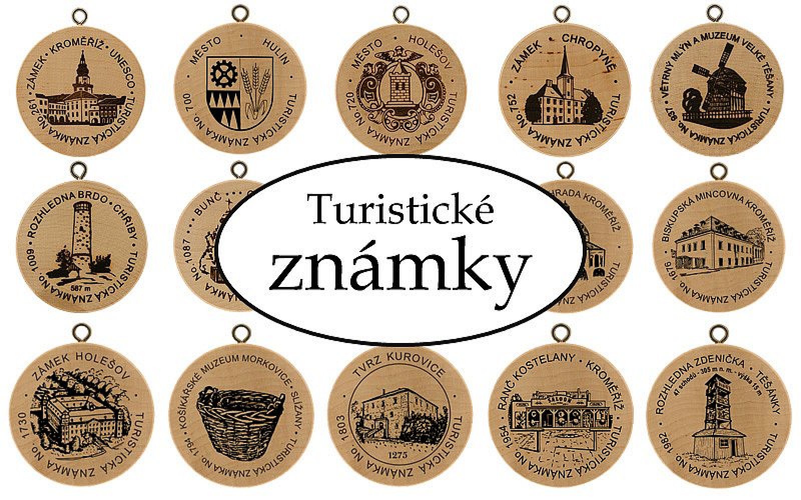Seznam turistických známek v okolí Kroměříže