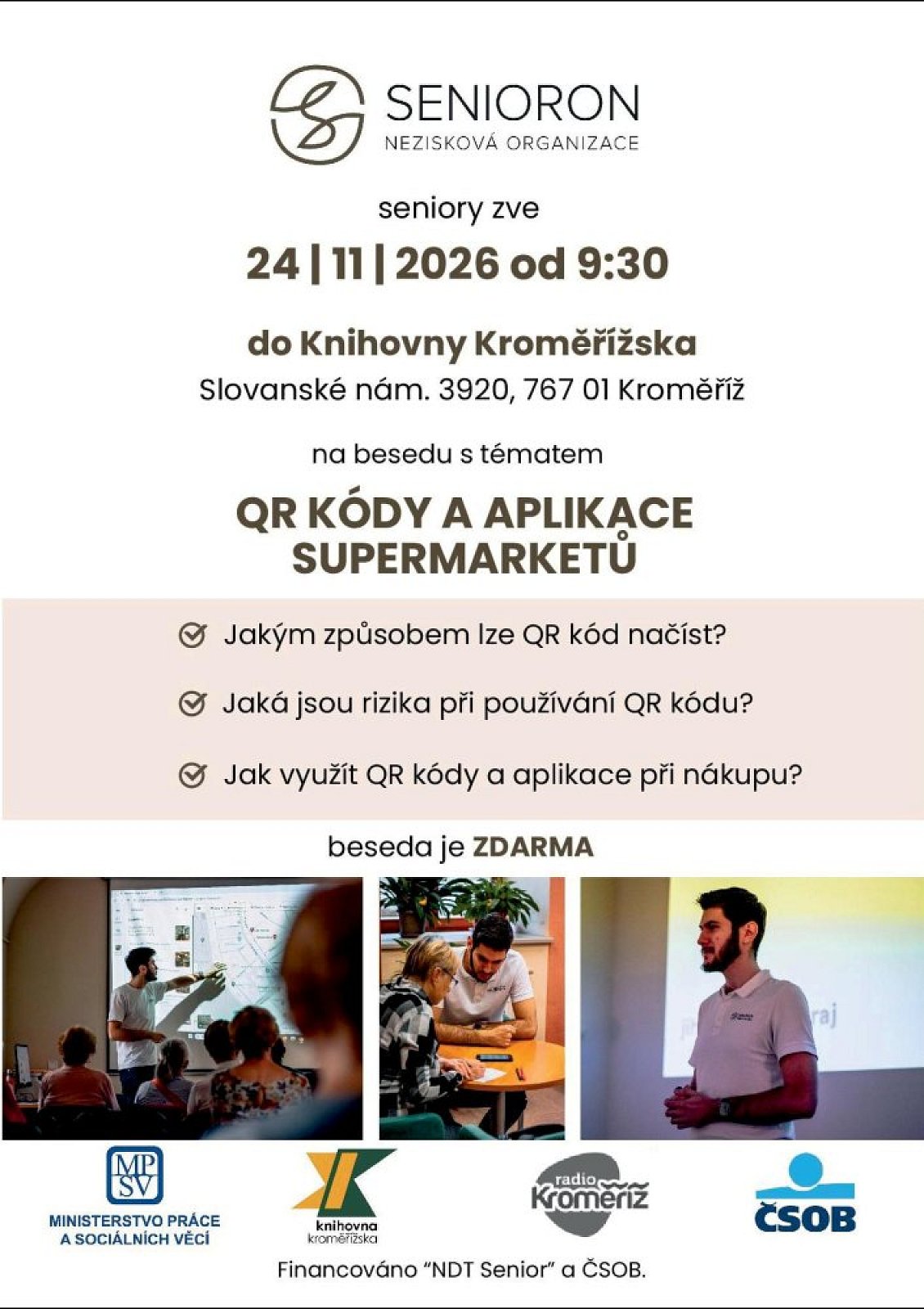 QR kódy a aplikace supermarketů